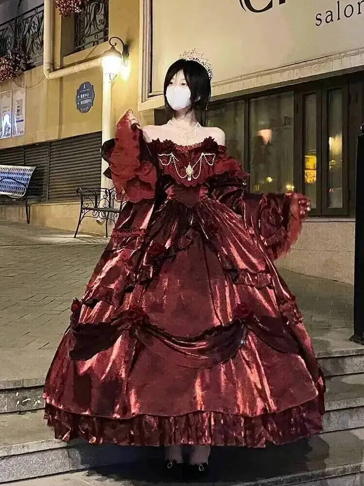 Formal Skirt - Schönheit Prinzessin Kleid Roter Lolita Rock