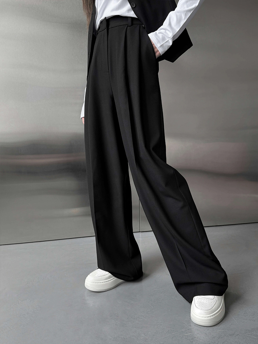 Tailored Trouser Wide - Damen-Anzughose, weites Bein, hohe Taille, gerade