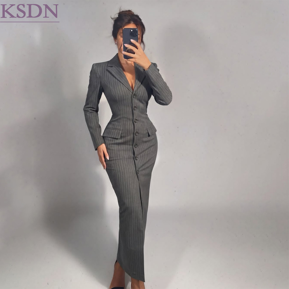 Grauer Damen-Blazer mit Nadels – Formal Skirt Bewertung und Preis