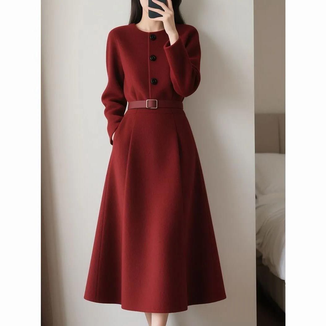 Rotes Retro-Kleid mit hochwert – Women'S Red Formal Wear Bewertung und Preis